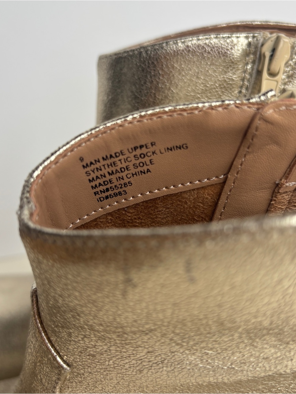 Express Metallic Gold Pointed-Toe Ankle Booties - Picture 7 of 13